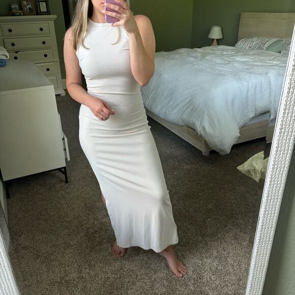 Kookai Dallas Maxi Tank Dress Minimalist Contemporary Neutral Sz 2 - Picture 1 of 8